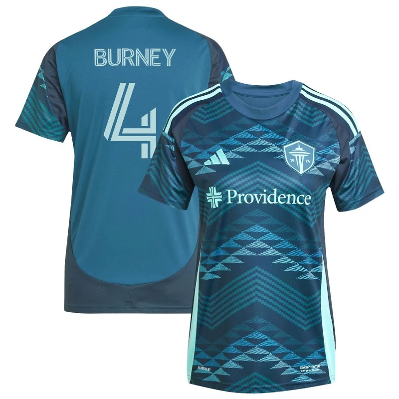 Leo Burney Women's adidas Blue Seattle Sounders FC 2025 The Salish Sea Kit Replica Custom Jersey