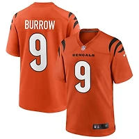 Joe Burrow Youth Nike Orange Cincinnati Bengals Alternate Game Custom Jersey