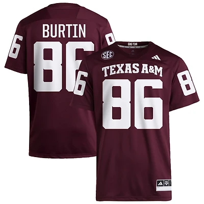 Ryan Burtin Men's adidas  Maroon Texas A&M Aggies NIL Pick-A-Player Home Premier Football Jersey