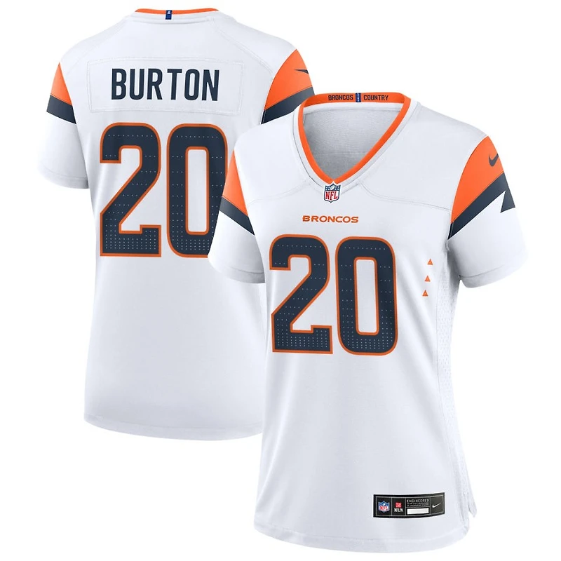 Michael Burton Women's Nike White Denver Broncos Mile High Collection Custom Game Jersey