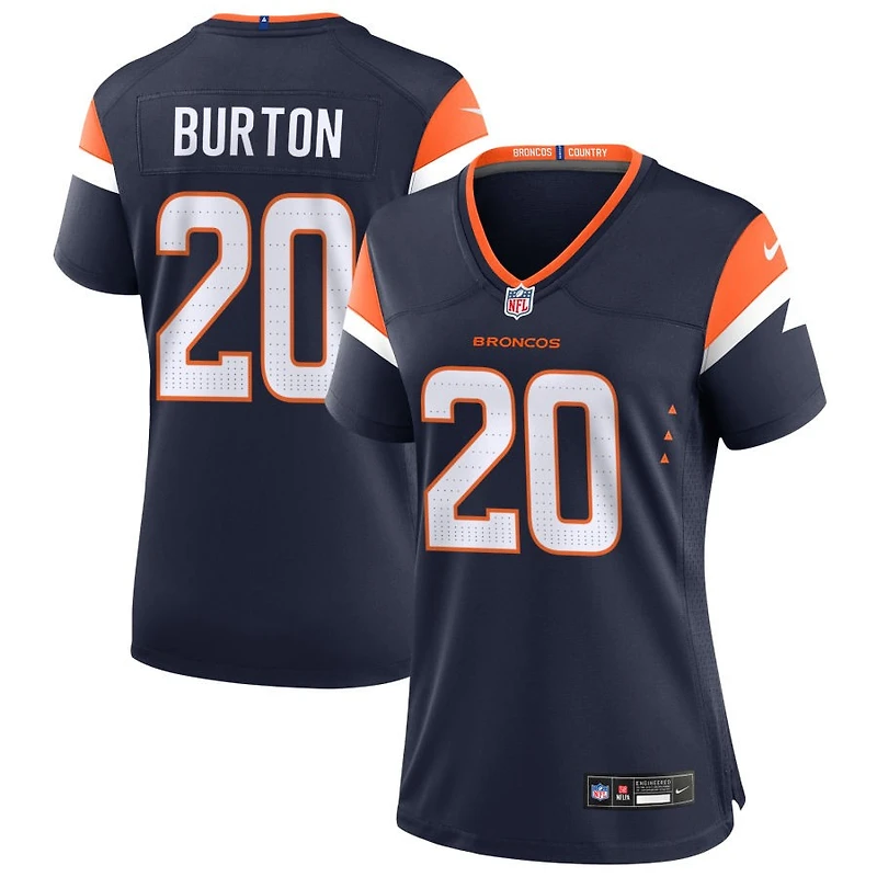 Michael Burton Women's Nike  Navy Denver Broncos Alternate Mile High Collection Custom Game Jersey