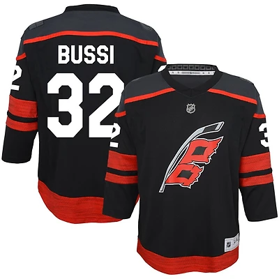 Brandon Bussi Youth  Black Carolina Hurricanes Home Replica Custom Jersey