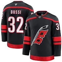 Brandon Bussi Men's Fanatics Black Carolina Hurricanes Home Premium Custom Jersey