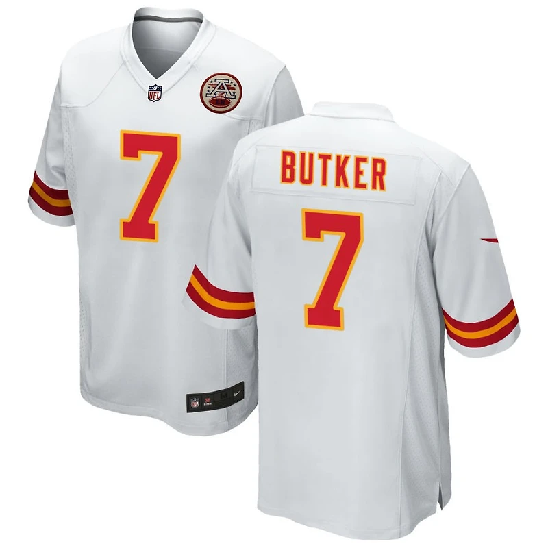 Harrison Butker Men's Nike White Kansas City Chiefs Custom Game Jersey