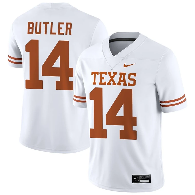 Aaron Butler Men's Nike White Texas Longhorns NIL Pick-A-Player Game Jersey