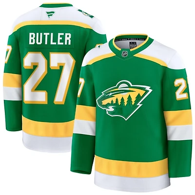 Cameron Butler Men's Fanatics Green Minnesota Wild Alternate Premium Custom Jersey