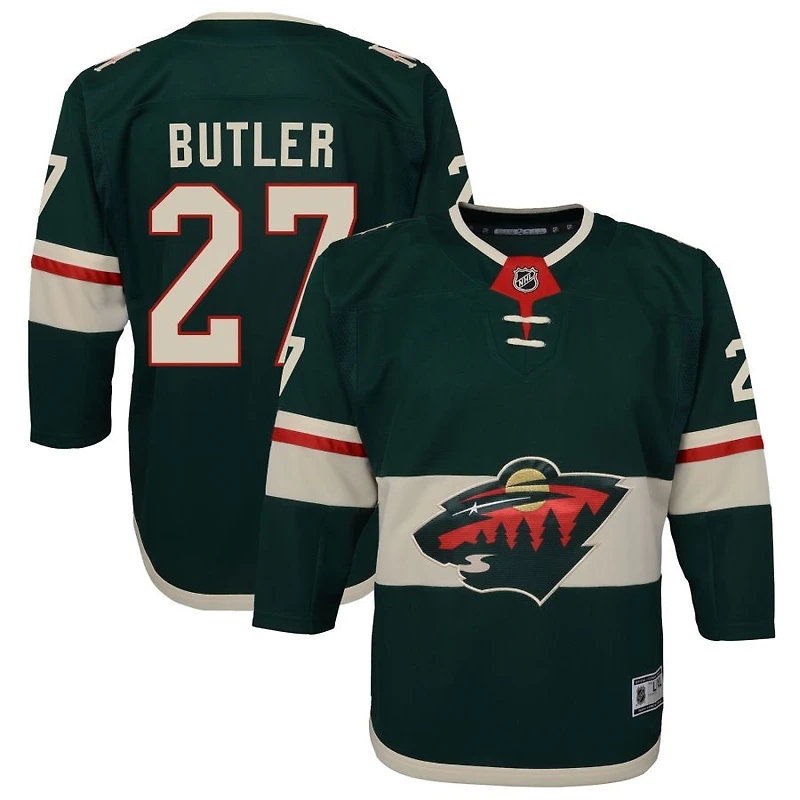 Cameron Butler Youth Green Minnesota Wild Home Premier Custom Jersey