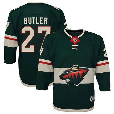 Cameron Butler Youth Green Minnesota Wild Home Premier Custom Jersey