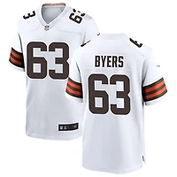 Jeremiah Byers Men's Nike White Cleveland Browns Custom Game Jersey