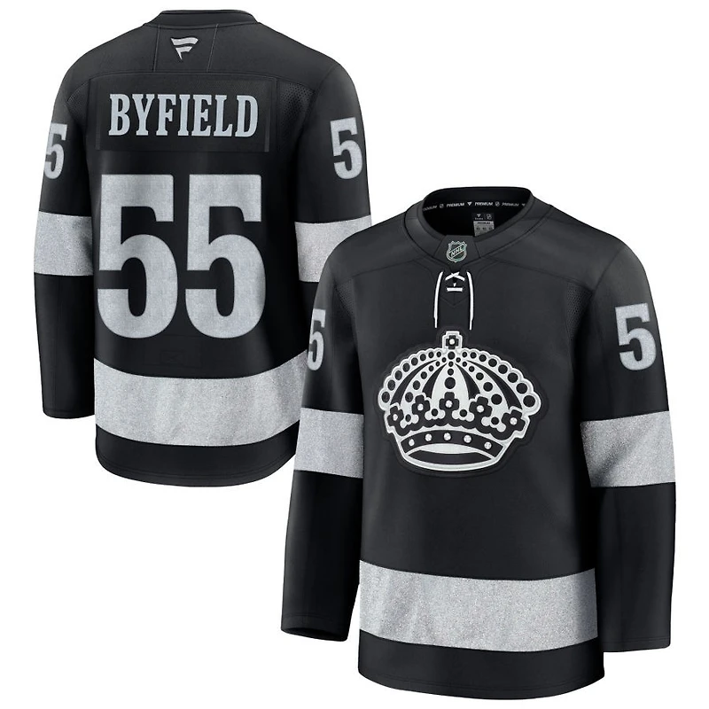 Quinton Byfield Men's Fanatics Black Los Angeles Kings Alternate Premium Custom Jersey