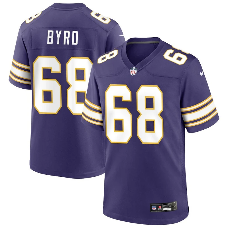 Henry Byrd Men's Nike Purple Minnesota Vikings Classic Custom Game Jersey