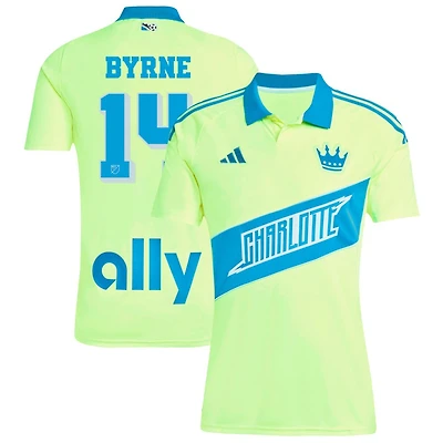 Nathan Byrne Men's adidas Yellow Charlotte FC 2025 Third Replica Custom Jersey