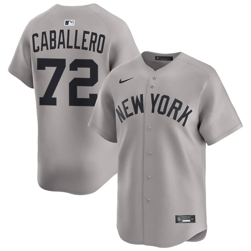 Jose Caballero Men's Nike Gray New York Yankees Away Limited Custom Jersey
