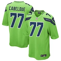 Bryce Cabeldue Men's Nike Neon Green Seattle Seahawks Alternate Custom Game Jersey