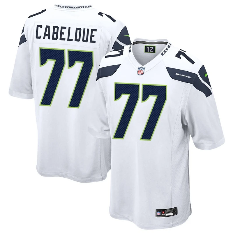 Bryce Cabeldue Men's Nike  White Seattle Seahawks Custom Game Jersey