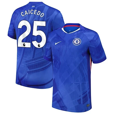 Moises Caicedo Men's Nike  Blue Chelsea 2025/26 Home Replica Custom Jersey