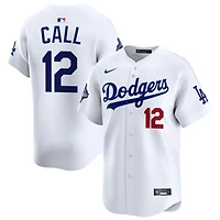 Alex Call Men's Nike  White Los Angeles Dodgers 2025 World Series Champions Home Custom Limited Jersey