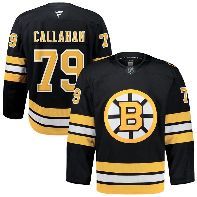 Michael Callahan Men's Fanatics Black Boston Bruins Home Authentic Pro Custom Jersey