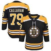 Michael Callahan Youth Black Boston Bruins Home Custom Premier Jersey