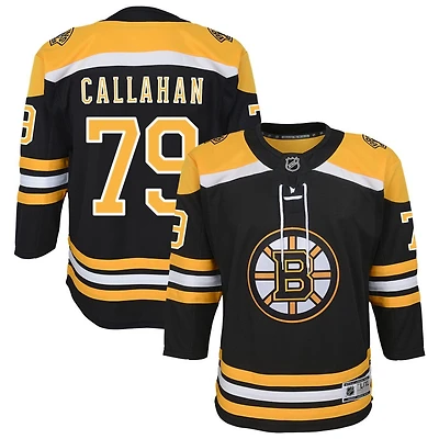 Michael Callahan Youth Black Boston Bruins Home Custom Premier Jersey