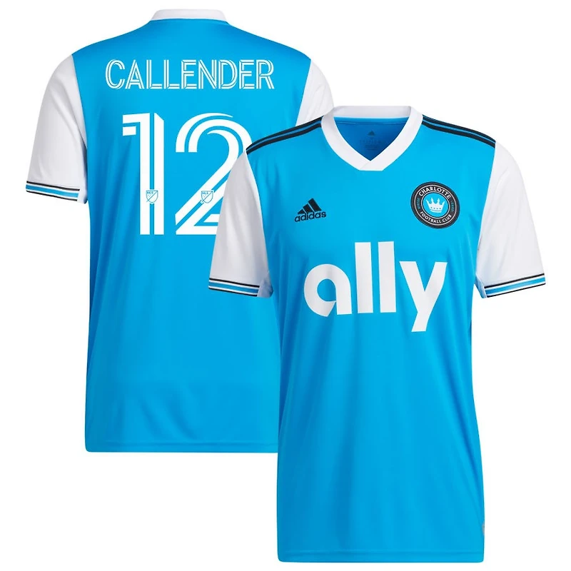 Drake Callender Men's adidas Blue Charlotte FC 2022 Primary Replica Custom Jersey