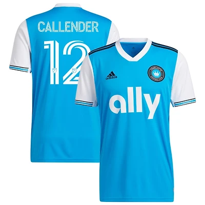 Drake Callender Men's adidas Blue Charlotte FC 2022 Primary Replica Custom Jersey