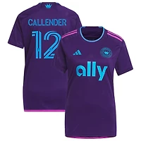Drake Callender Women's adidas Purple Charlotte FC 2023 Crown Jewel Kit Replica Custom Jersey
