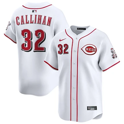 Tyler Callihan Men's Nike White Cincinnati Reds Home Limited Custom Jersey
