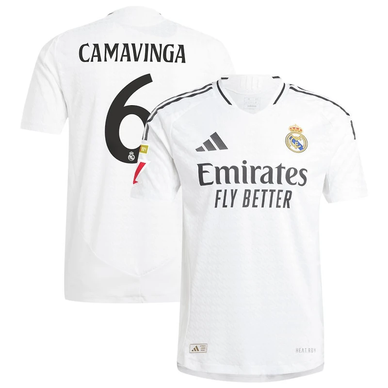 Eduardo Camavinga Men's adidas  White Real Madrid 2024/25 Home Authentic Custom Jersey