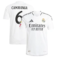 Eduardo Camavinga Men's adidas  White Real Madrid 2024/25 Home Authentic Custom Jersey