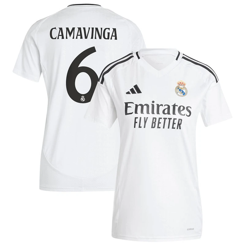 Eduardo Camavinga Women's adidas White Real Madrid 2024/25 Home Replica Custom Jersey
