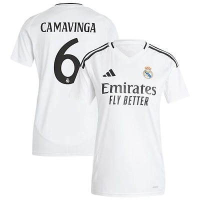 Eduardo Camavinga Women's adidas  White Real Madrid 2024/25 Home Replica Custom Jersey