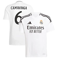 Eduardo Camavinga Youth adidas  White Real Madrid 2024/25 Home Replica Custom Jersey