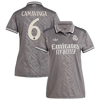 Eduardo Camavinga Women's adidas Originals  Charcoal Real Madrid 2024/25 Third Replica Custom Jersey