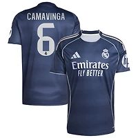 Eduardo Camavinga Men's adidas Blue Real Madrid 2025/26 Away Replica Custom Jersey