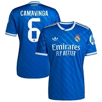 Eduardo Camavinga Men's adidas  Blue Real Madrid 2025/26 Third Replica Custom Jersey