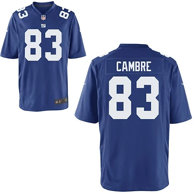 Dalen Cambre Youth Nike Royal New York Giants Custom Game Jersey