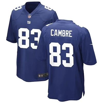 Dalen Cambre Men's Nike Royal New York Giants Custom Game Jersey