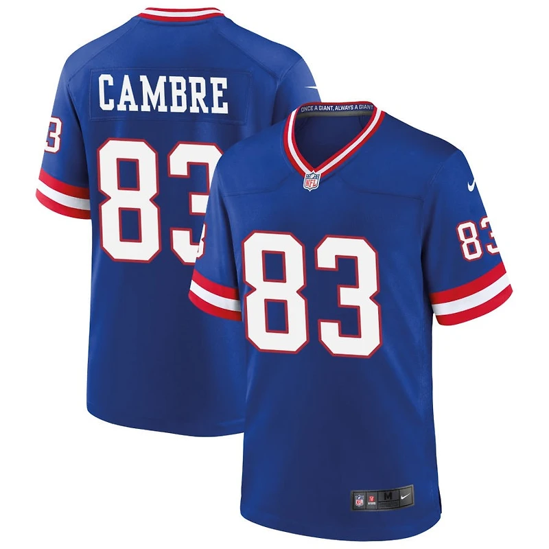 Dalen Cambre Men's Nike Royal New York Giants Classic Custom Game Jersey