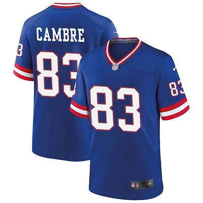 Dalen Cambre Men's Nike Royal New York Giants Classic Custom Game Jersey