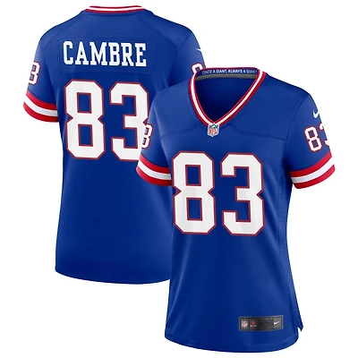 Dalen Cambre Women's Nike Royal New York Giants Classic Custom Game Jersey