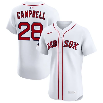 Kristian Campbell Men's Nike White Boston Red Sox Home Elite Sponsor Patch Custom Jersey
