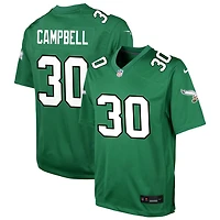 Jihaad Campbell Youth Nike Kelly Green Philadelphia Eagles Alternate Custom Game Jersey