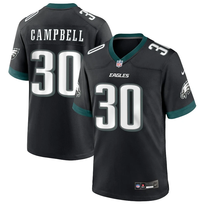 Jihaad Campbell Men's Nike Black Philadelphia Eagles Alternate Custom Game Jersey