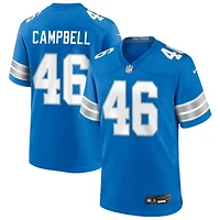 Jack Campbell Men's Nike  Blue Detroit Lions Custom Game Jersey