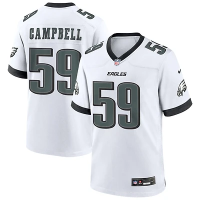 Chance Campbell Men's Nike White Philadelphia Eagles Custom Game Jersey