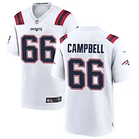 Will Campbell Men's Nike White New England Patriots Custom Game Jersey