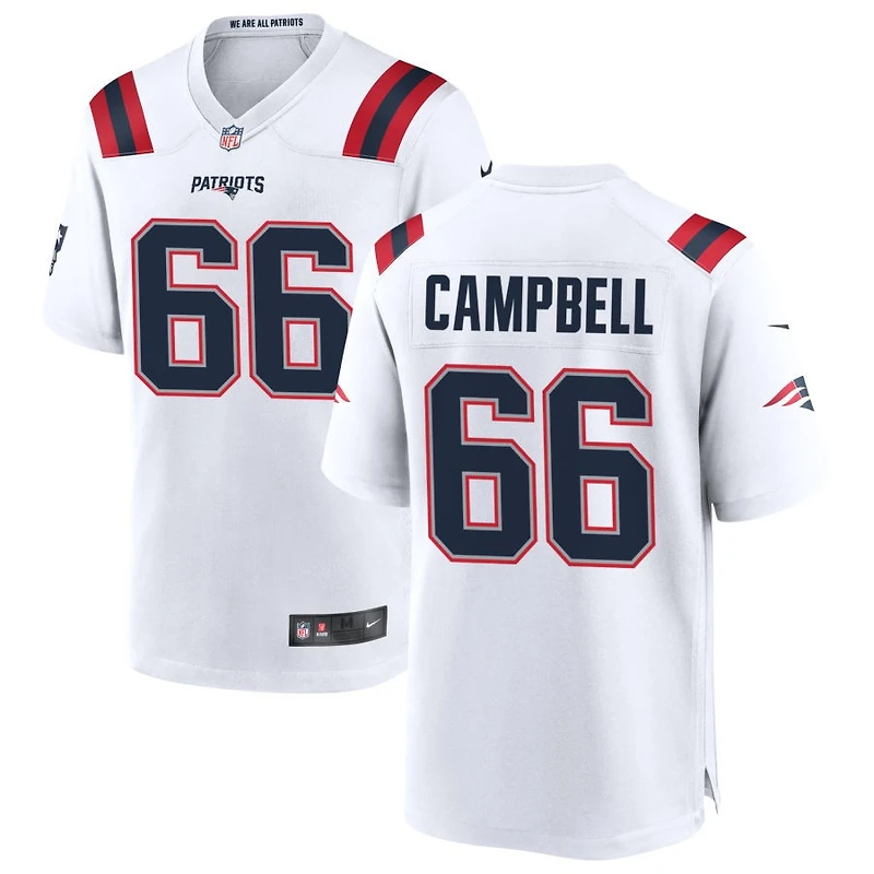 Will Campbell Men's Nike White New England Patriots Custom Game Jersey