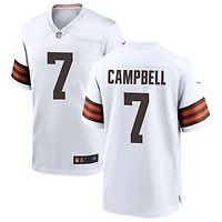 Tyson Campbell Men's Nike White Cleveland Browns Custom Game Jersey