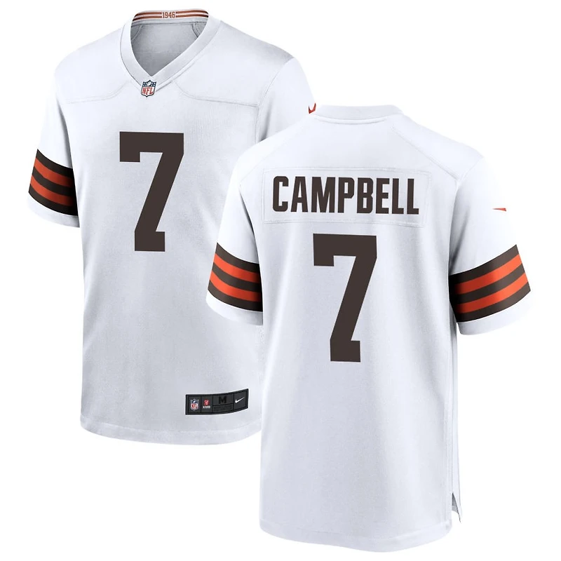 Tyson Campbell Men's Nike White Cleveland Browns Custom Game Jersey